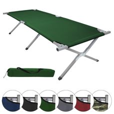Klappbares Feldbett XXL 210x72x45 cm – Tragkraft bis 200 kg
Technische Daten:
Typ:	Feldbett (klassisch)
Maße:	210 x 72 x 45 cm
Packmaß:	100 x 20 x 11 cm
Material Bespannung:	100 % Polyester (600D)
Material Rahmen:	Stahl 25 x 35 mm
Max. Belastung:	200 kg
Gewicht:	8,85 kg
Farben:	Grün, Blau, Schwarz,
Grau, Rot und Military